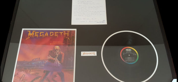 Megadeth Handwritten Lyrics Hand written lyrics, by Dave Mustaine of 'Peace Sells But Who's Buying'