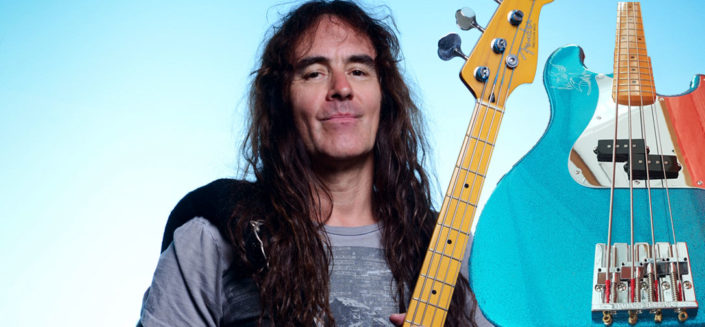 Signed Steve Harris Bass One-off replica specially made of the bass guitar used on stage by Steve Harris